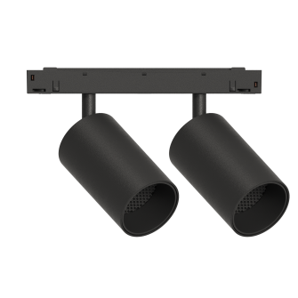 Трековый светильник TWIN-SPOT LED 48В 2x10Вт 3000К CRI90 50° NO-DIM угольно-черный, Kraab Systems