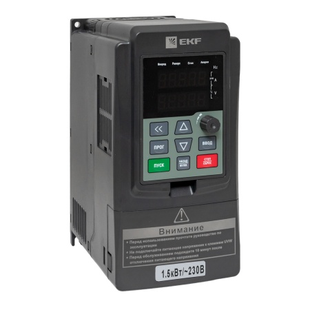 Преобразователь частоты 1,5/2,2кВт 1х230В VECTOR-100 EKF PROxima