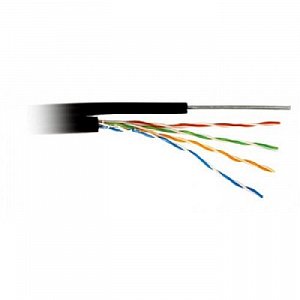Кабель F/UTP-5е 4 пары 24AWG внешний с тросом (305м)