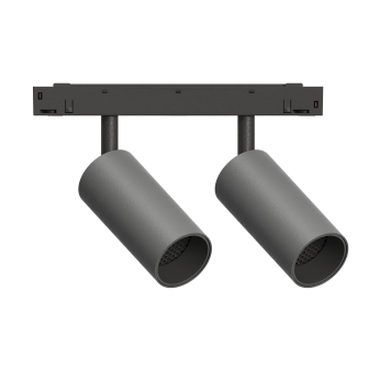 Трековый светильник TWIN-SPOT LED 48В 2x6Вт 4000К CRI90 50° NO-DIM глубокий графит, Kraab Systems