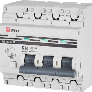 Дифференциальный автомат EKF АД-32 3P N C32 А 30 мА 4.5 кА АС