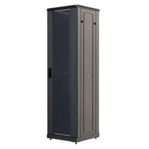 Шкаф телекоммуникационный напольный 19", 42U(600x600), ШТ-НП-М-42U-600-600-С-Ч, передняя дверь стекло, черный ССД