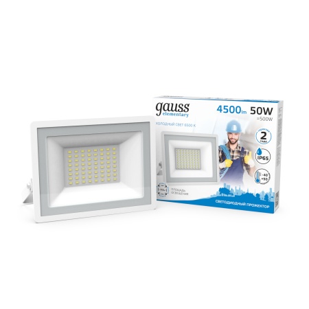Прожектор светодиодный 50W 4500lm IP65 6500К белый 1/20 Gauss